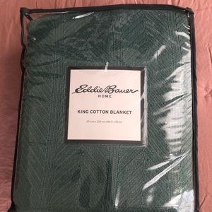 Eddie Bauer Home King Cotton Blanket 108in x 90in